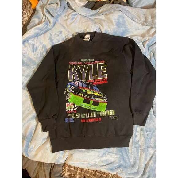Vtg 1993 Kyle Petty Mello Yello Sweatshirt one stitch sz L - Picture 2 of 7